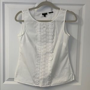 Talbots White sleeveless top Size 2 P